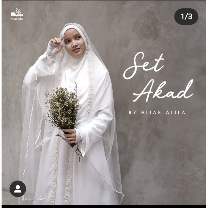 Set Akad Gamis Sulthanah Alila Gaun Pengantin Syari Dress Nikah Putih By Hijabalila Shopee Indonesia