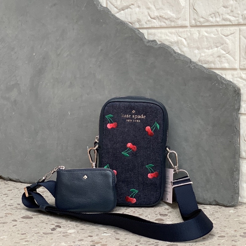 KS Rosie Cherry Embroidered Denim Blue Multi