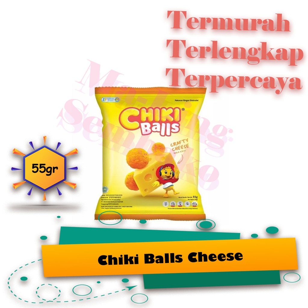 

CHIKI SNACK BALLS CHIKEN / CHEESE 55G,200gr Snack, Makanan, Snack Keju, Makanan Ringan, Cemilan