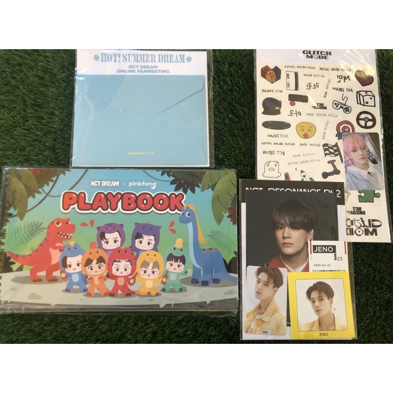 Pop up glitch mode jeno tattoo sealed nct dream photocard pc ar hot summer pinkfong jeno photo stick