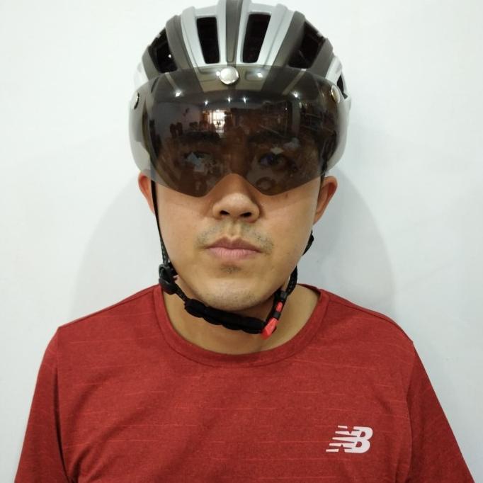 <<<<<] HELM SEPEDA LIXADA ROADBIKE LIPAT MTB LAMPU MAGNET