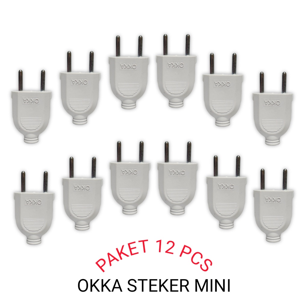 Paket 12 Pcs OKKA Steker Mini / Steker Gepeng