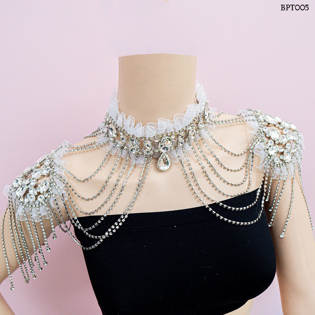 [PRODUK TERBATAS] BOLERO WEDDING CRYSTAL BOLERO PESTA AKSESORIS PENGANTIN BPT005