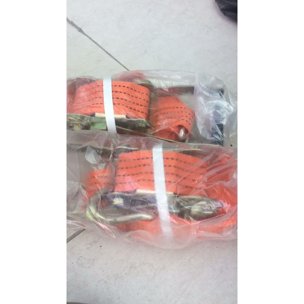 Webbing Cargo Ratchet Tie Down TrackBelt Lashing Belt 25mm X 5 M