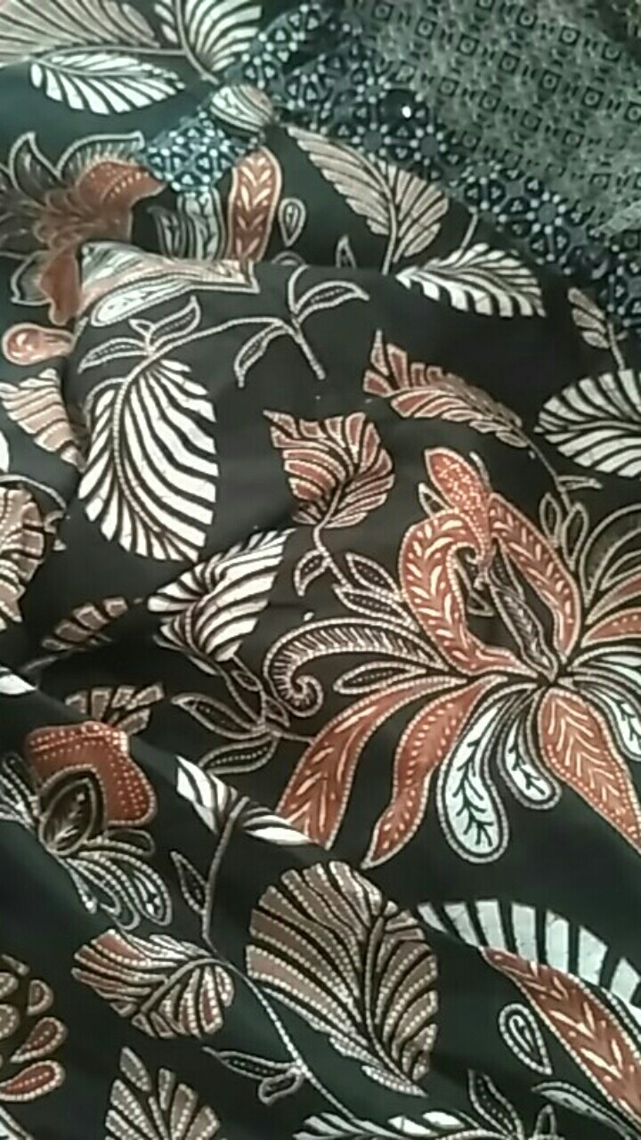 Tey-17 Batik Wanita Asj Sa Hrb026 Kenongo Kemeja Tosca Pendek