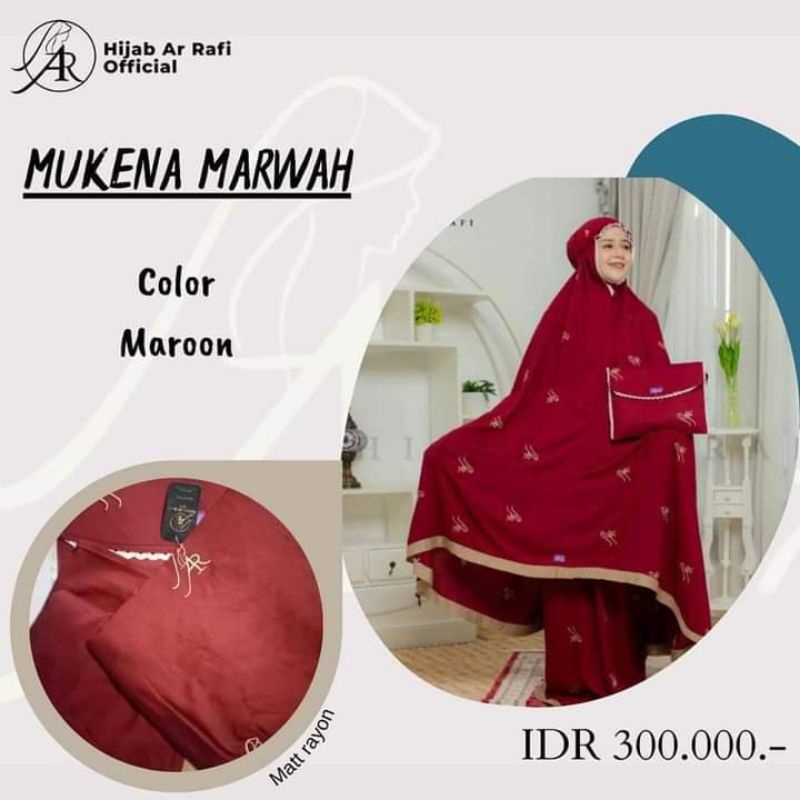Mukena Dewasa Wanita Cantik terbaru 2021 Mukena Marwah Katun by Ar Rafi