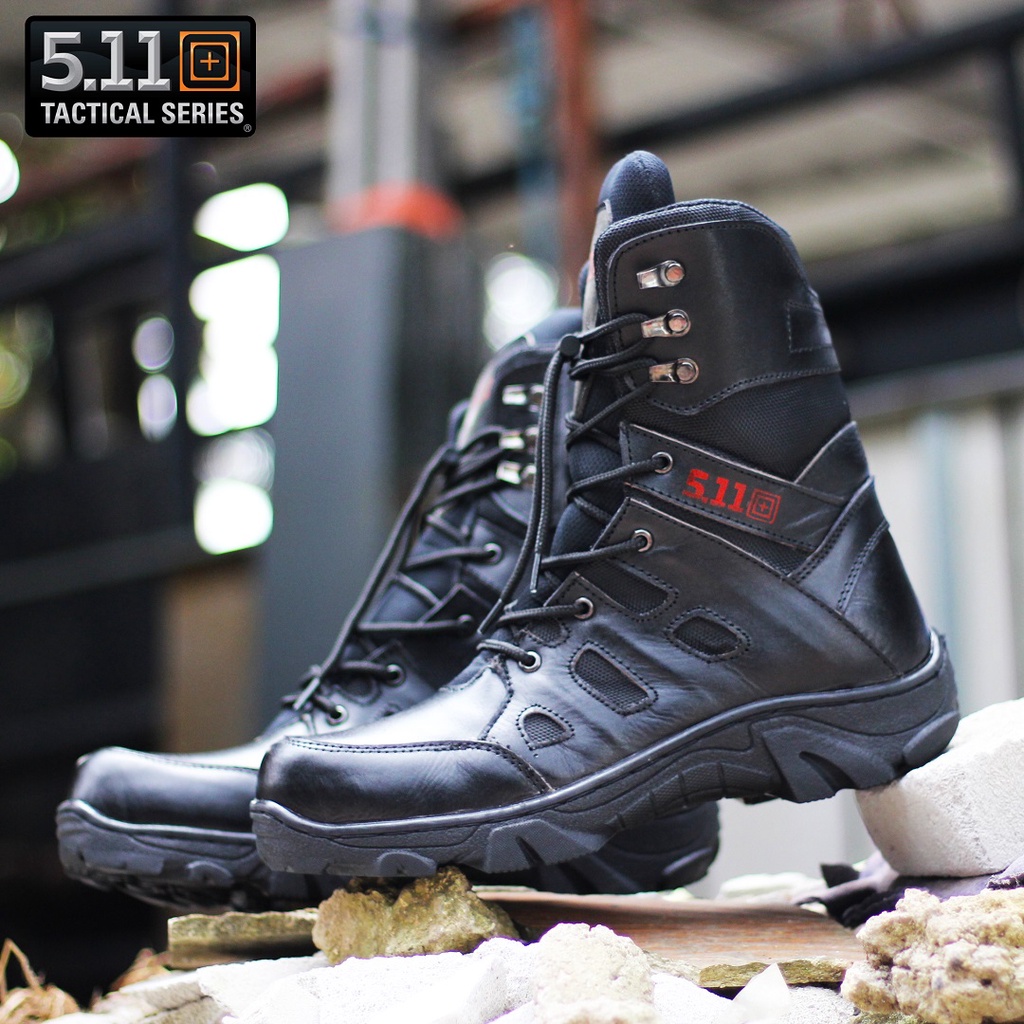 Sepatu PDL Arboo DELTA 5:11 Kulit Sapi Asli Sepatu Militer TNI AD TNI TERLALIS