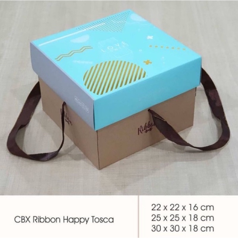 CAKE BOX RIBON HAPPY / BOX KUE