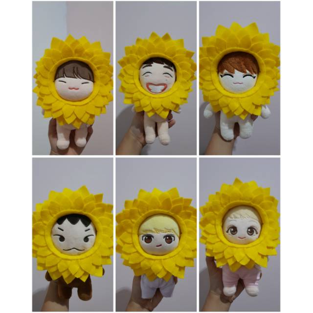 Head / Headband Sunflower doll 20cm for doll (kpop doll 20cm)