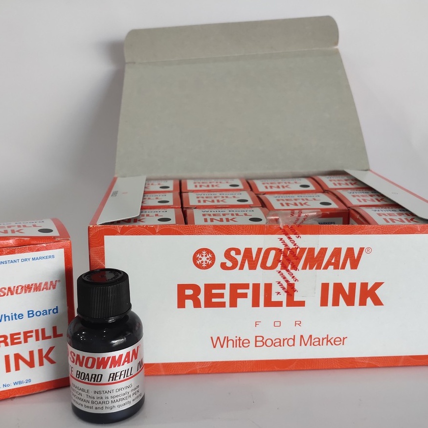 

TINTA SPIDOL SNOWMAN UNTUK WHITEBOARD & SPIDOL PERMANEN // WARNA HITAM