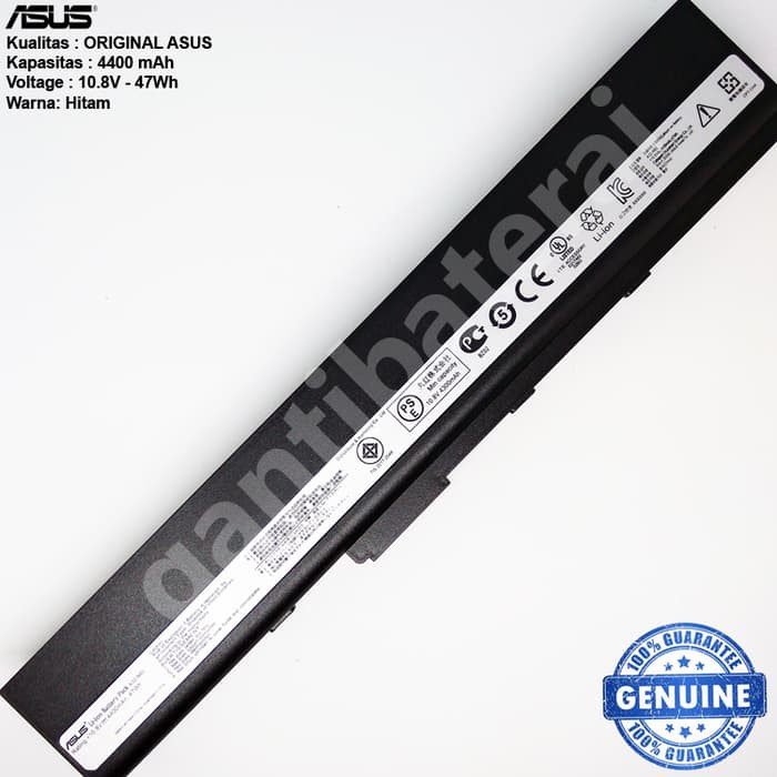 Original Baterai Asus X42 X42J X42DE X42F X67F X5I X52F X52J A32-N82