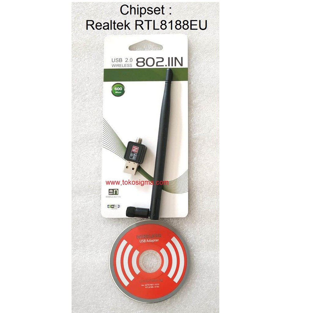 USB 2.0 Wifi Antena Tangkap Wireless Adapter RTL8188 2.4GHz bisa Mac