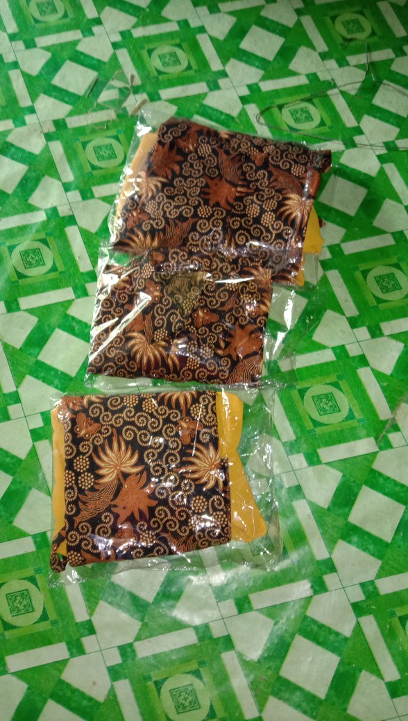 Batik Couple Keluarga Sania Ruffle Ori Ndoro Jowi Dnt Motif Rempel Kuning