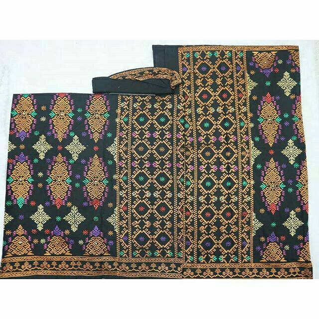 Couple kamen songket bordir + udeng + saput