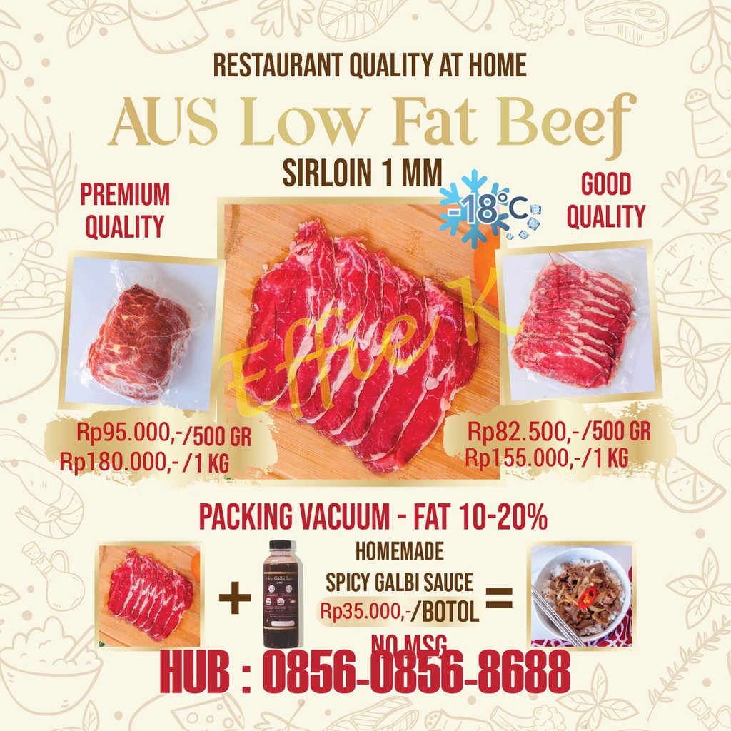 

Australian Low Fat/Less Fat Sliced Beef