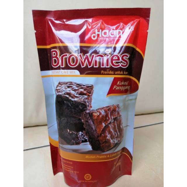 Haan Tepung Instan Cake Mix Brownies Oven Panggang Kukus No Mixer Shopee Indonesia