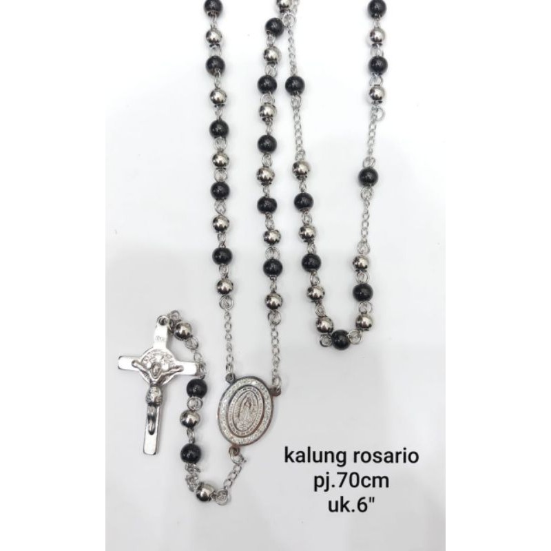 Kalung Rosario Silver Titanium8