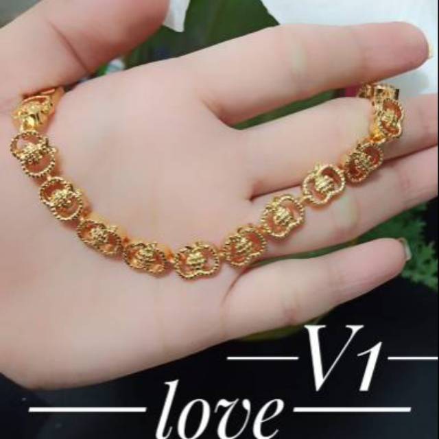 Xuping perhiasan gelang gelang lapis emas 24k 1211