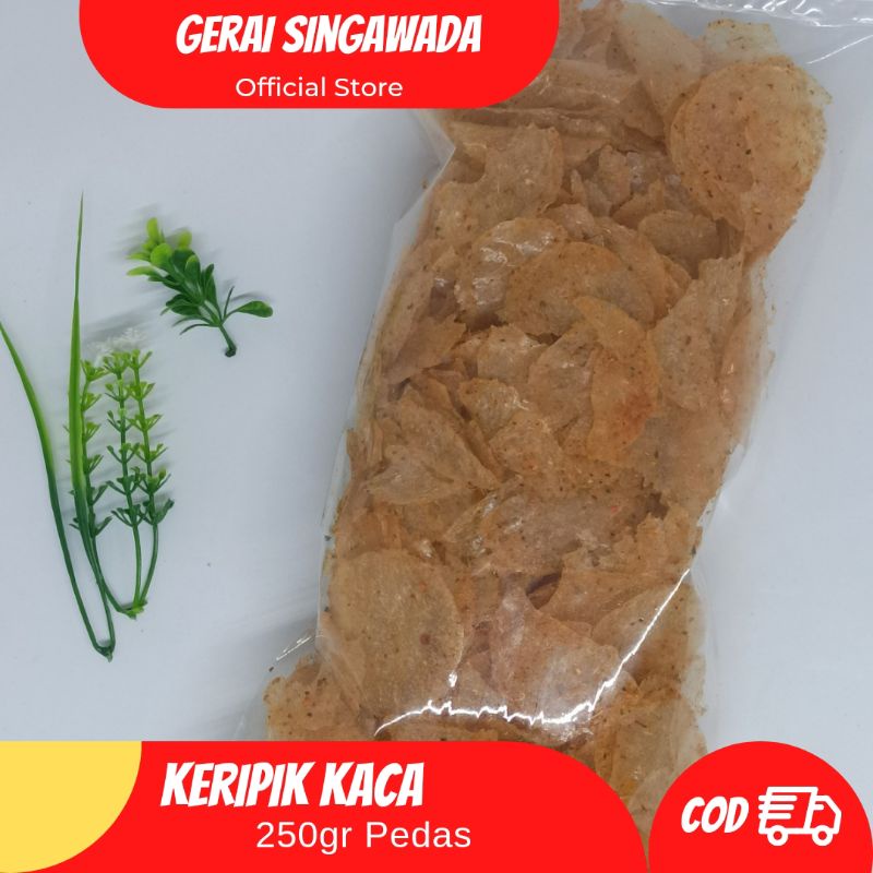 

Cemilan Snack Keripik Kaca Pedas 250gr