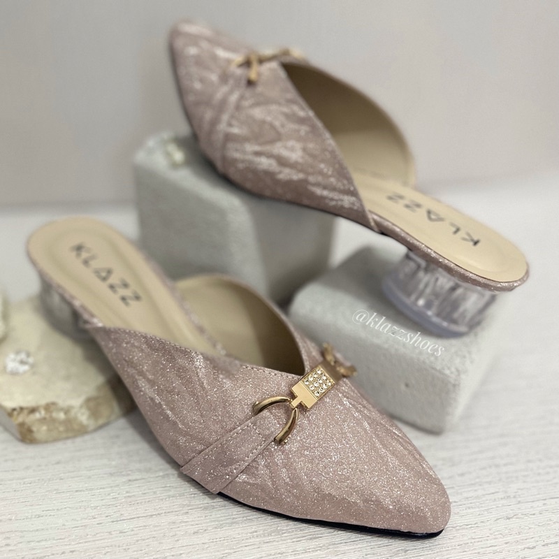 Klazz - Sendal pesta heels wanita | Sendal hak kaca |
