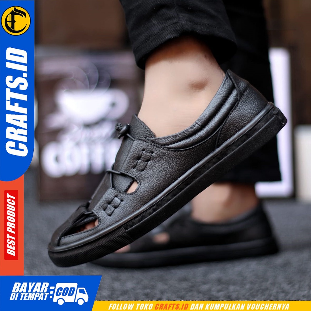 Crafts Lanax - Sepatu Slip On Casual Kulit Asli Pria