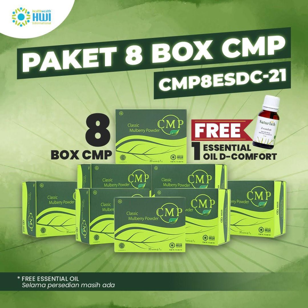 

PAKET 8 BOX CMP RASA MINT Minuman serbuk + ESSENTIAL OIL D-COMFORT