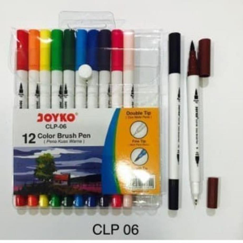 

SALEE!!!!.. Joyko Color Brush Pen double tip Set (12-warna) CLP-06