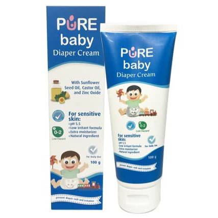 Ibu & Bayi - Perawatan Bayi - Cream Bayi - Pure Baby Diaper Cream 100Gram | Baby Cream Sale