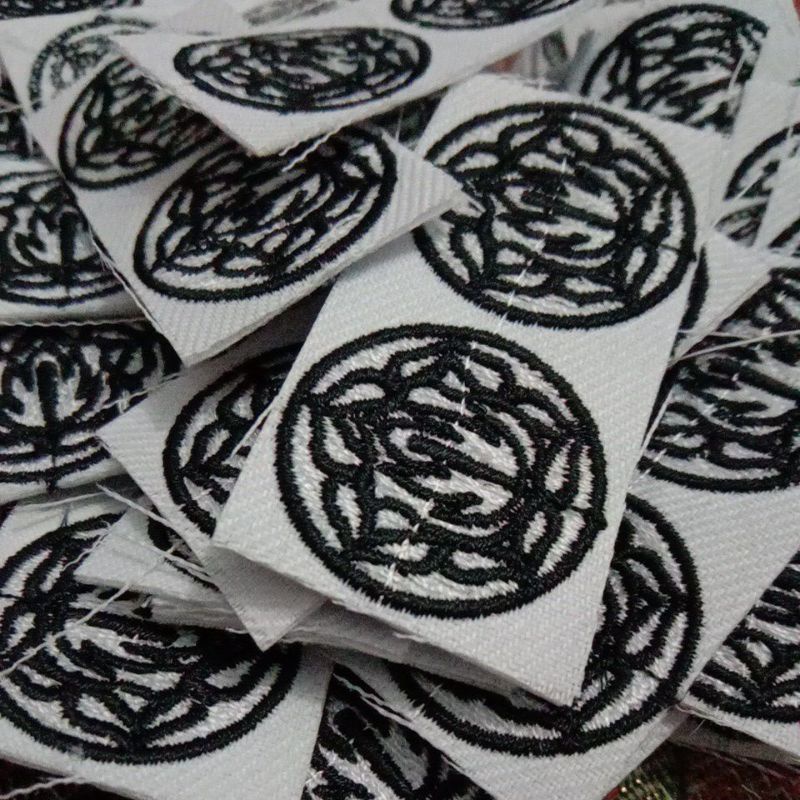 ATRIBUT BORDIR SATPAM MONOGRAM SATPAM BIRU PUTIH KUNING