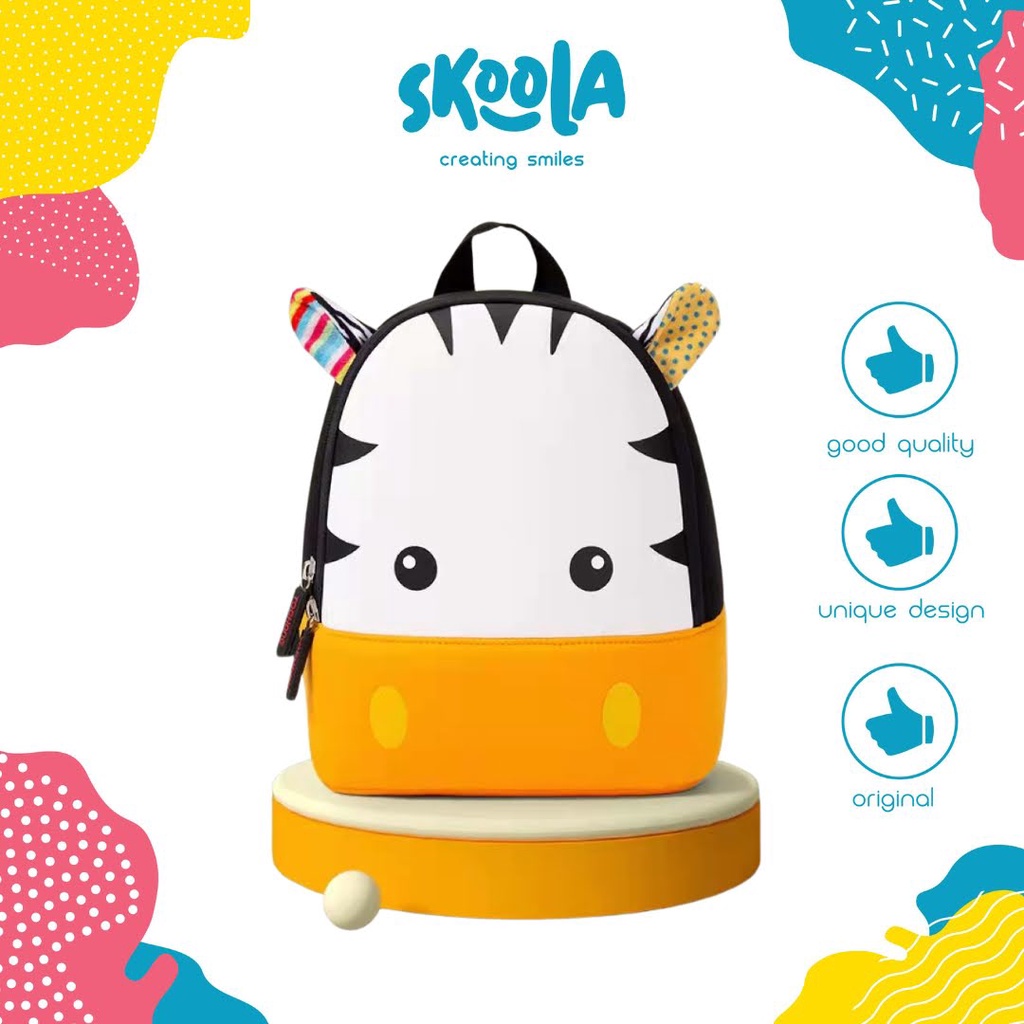 Skoola Tas Ransel Anak Perempuan Laki - Laki PAUD Ransel Lucu Animals - Dobu