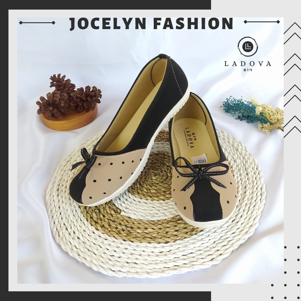 Sepatu Sandal FLAT SHOES Wanita LADOVA SLIP ON Kode BALET Sendal Import Shoes Kekinian Cewek Korea A