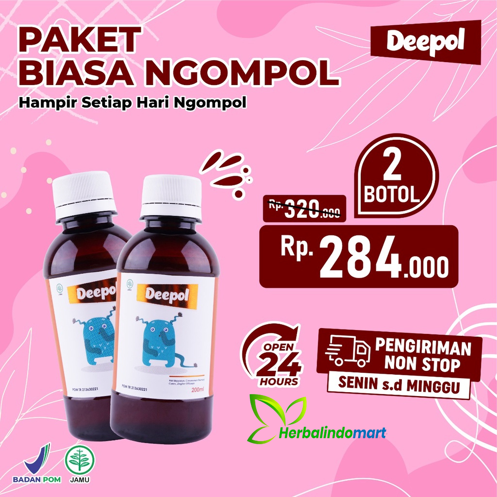 Paket 2 Botol Deepol - Madu Solusi Anak Ngompol Ompol Tingkatkan Syraraf Kandung Kemih Atasi Sembelit Perlancar Saluran Pencernaan Anak Isi 200ml