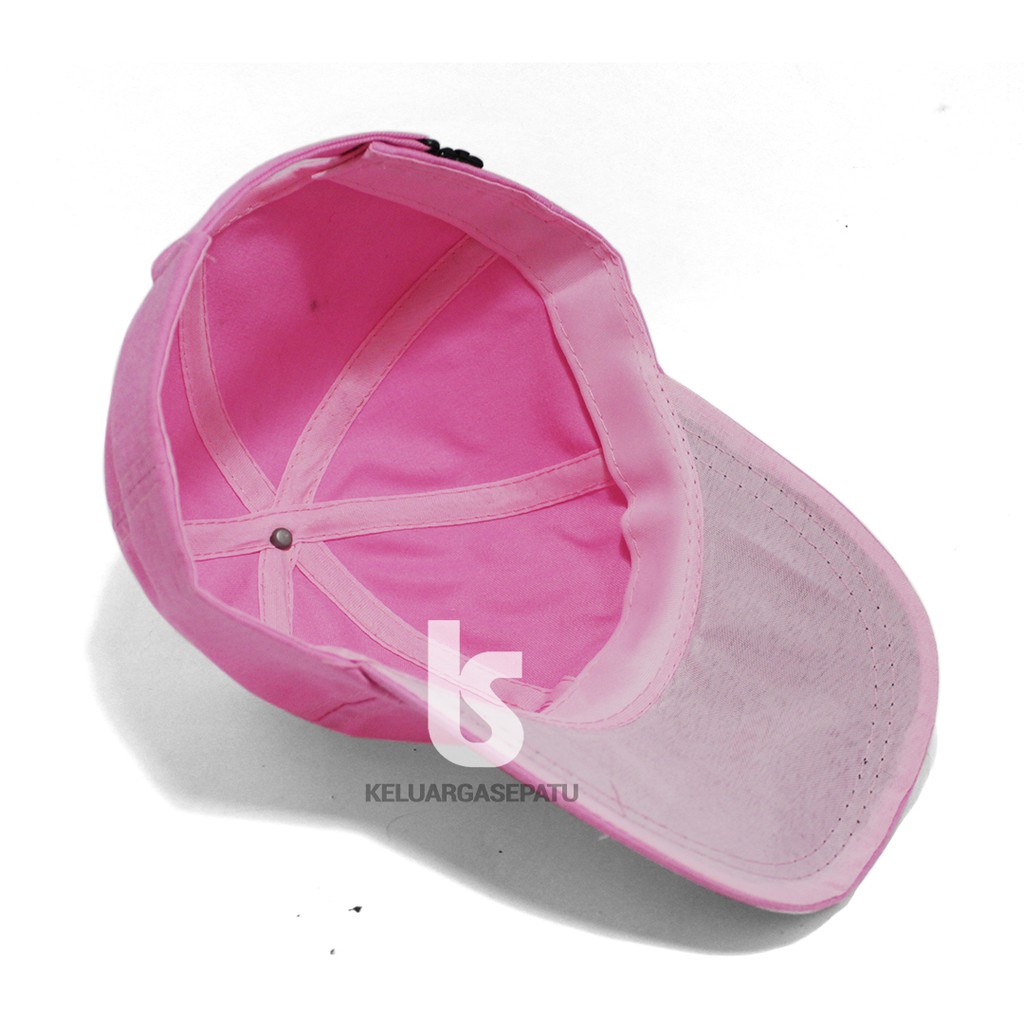 TOPI cewe sporty casual katun pink baby gridlock