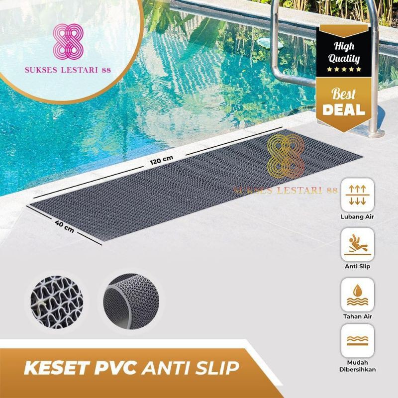 Keset Karpet Anti Slip PVC 40 x 120 - Jaring