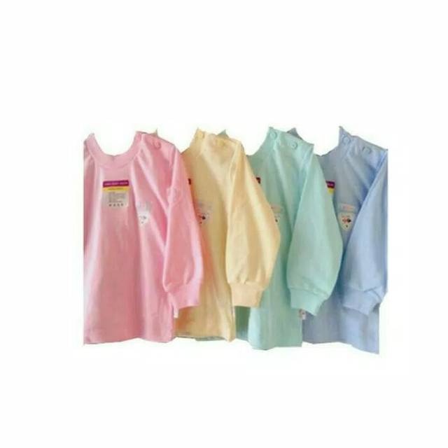 Libby baju kaos oblong lengan panjang anak bayi polos warna 2L XL XXL SML besar BACA DESKRIPSI-1
