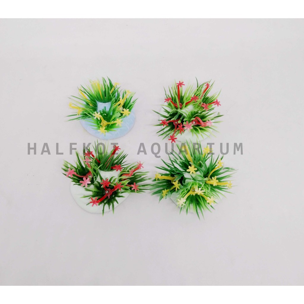 Rumput Jarum Hiasan Aquarium Plastik 1pcs