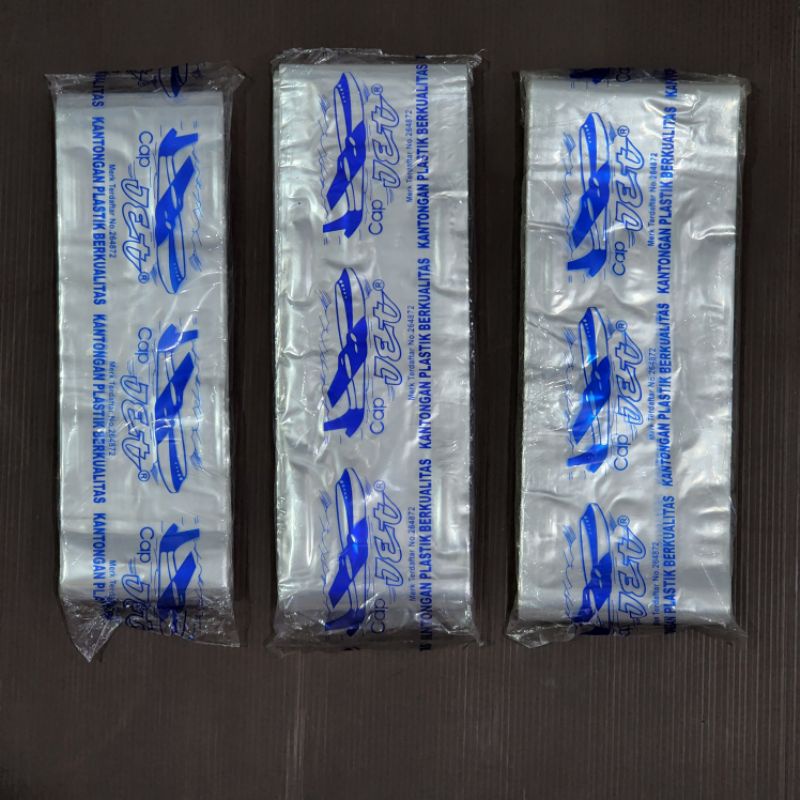 Plastik PP Rol/Plastik Roll PP Bening Tebal 0.02 Lebar 8cm, 9cm, 10cm Panjang 100m Cap Jet