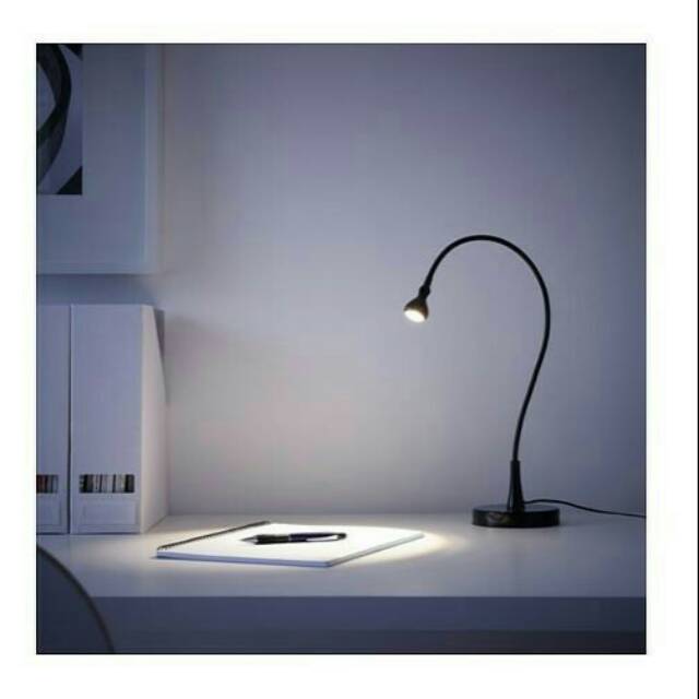 IKEA Jansjo Lampu Kerja Lampu Meja Lampu Belajar LED Hitam 60cm