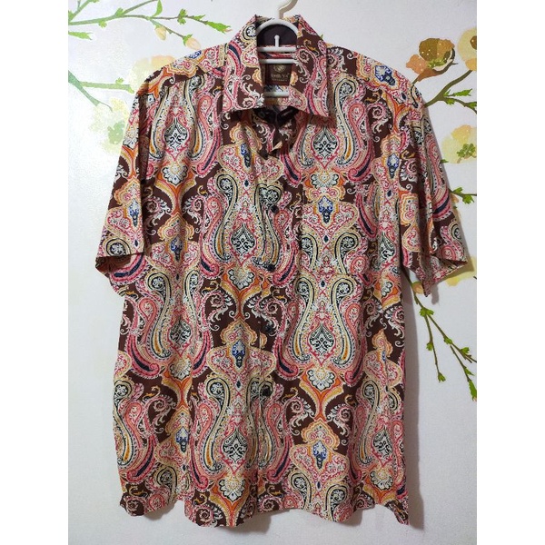 Kemeja Kerah Batik Pria Corak Motif Real Pict Foto Asli Baju Atasan Blouse Batik Kemeja Tanktop Dres