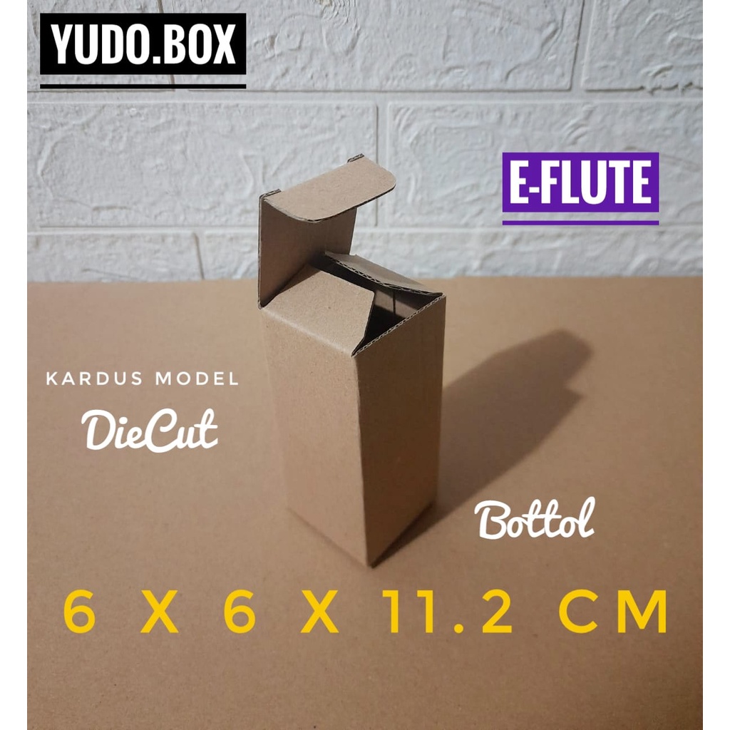 

karton kardus uk. 6 x 6 x 11,2 cm model diecut botol