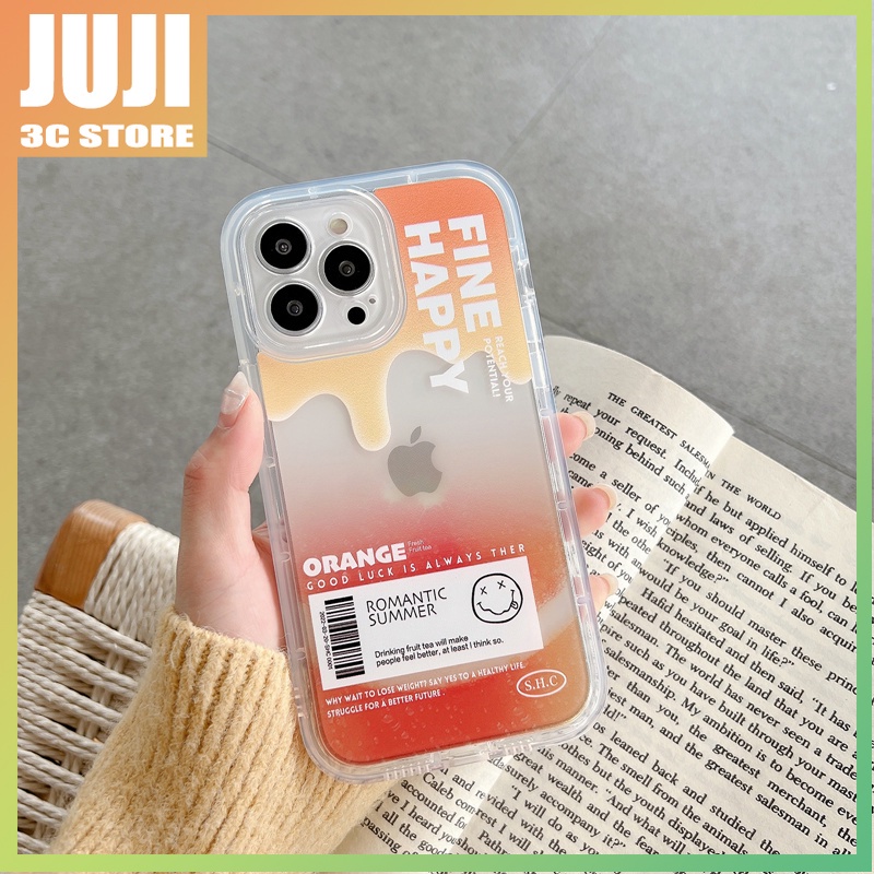 Casing case Motif Buah Teh Lucu Untuk Iphone 360° Case Tiga Warna Permen Tahan Pecah Untuk iphone x xs xr xsmax 11 12 13 pro max