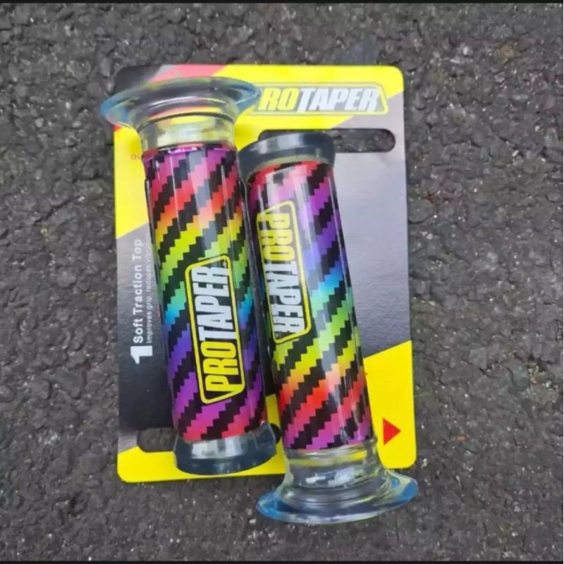 HANDGRIP SARUNG GAS PELANGI PROTAPER SET KIRI KANAN UNIVERSAL SEMUA KOTOR HANDHRIP PROTAPER PELANGI