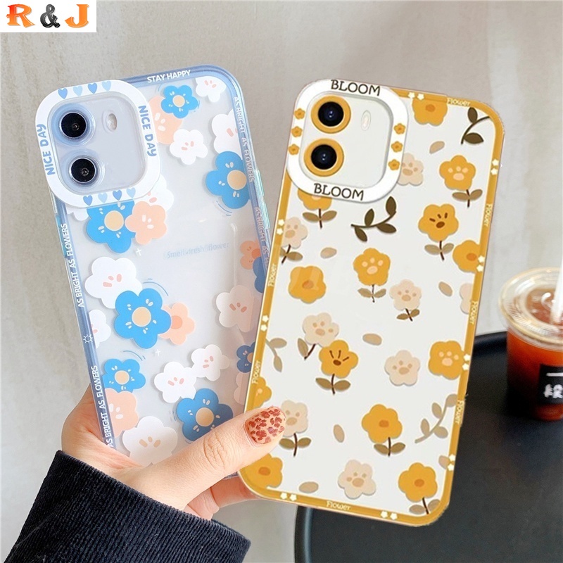 Soft Case Motif Bunga Warna-Warni Untuk OPPO A57 4G 2022 A16 A5S A95 A55 A76 A96 A15 A54 A15S A74 A12 A7 A3S A31 A37 A53 A92 A52 F11 Reno 7f 5F