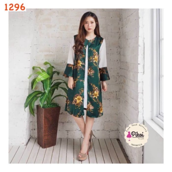 Unik Dress batik wanita modern  Tunik batik pesta wanita Diskon