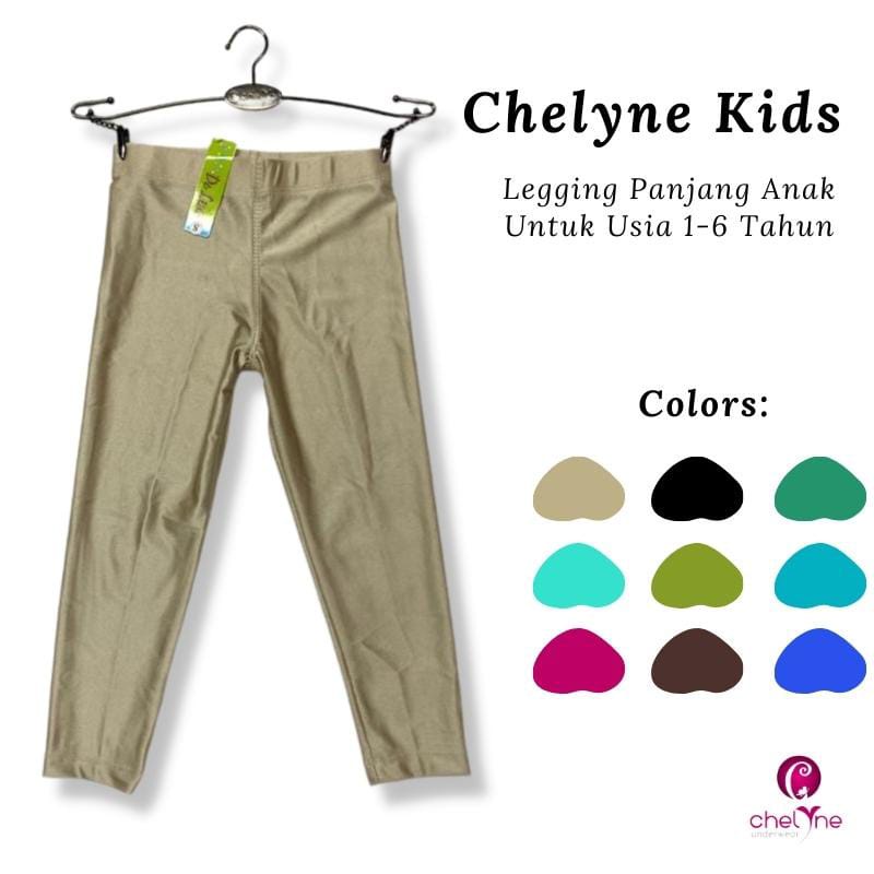 Chelyne Kids Legging Panjang Kilap Deline By Chelyne - Celana Panjang Anak