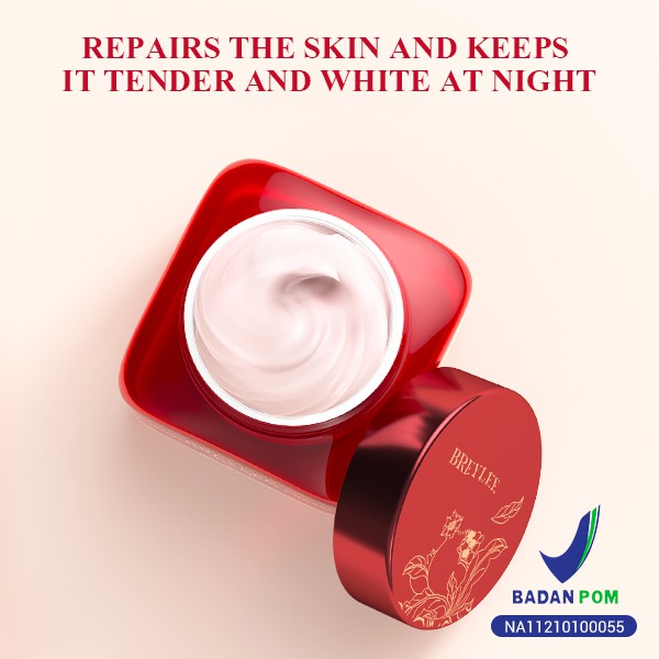 CREAM PEMUTIH WAJAH BREYLEE Pomegranate Night Cream - Breylee Krim Whitening , Melembabkan, Mencerahkan &amp; Anti-Aging (50 Gr)