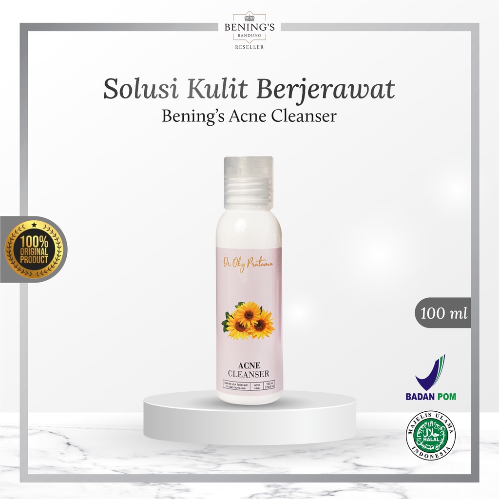 Acne Cleanser Bening Skincare Dr Oky Pratama Benings Clinic Milk Cleansing Brightening Wajah Berminy