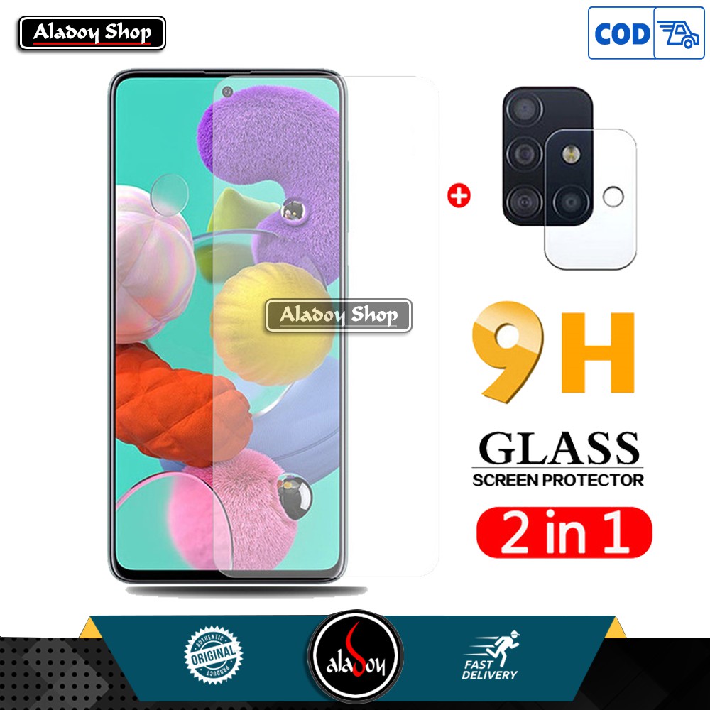 Paket Tempered Glass Layar Clear Dan Tempered Glass Camera Lens Samsung A51 2020