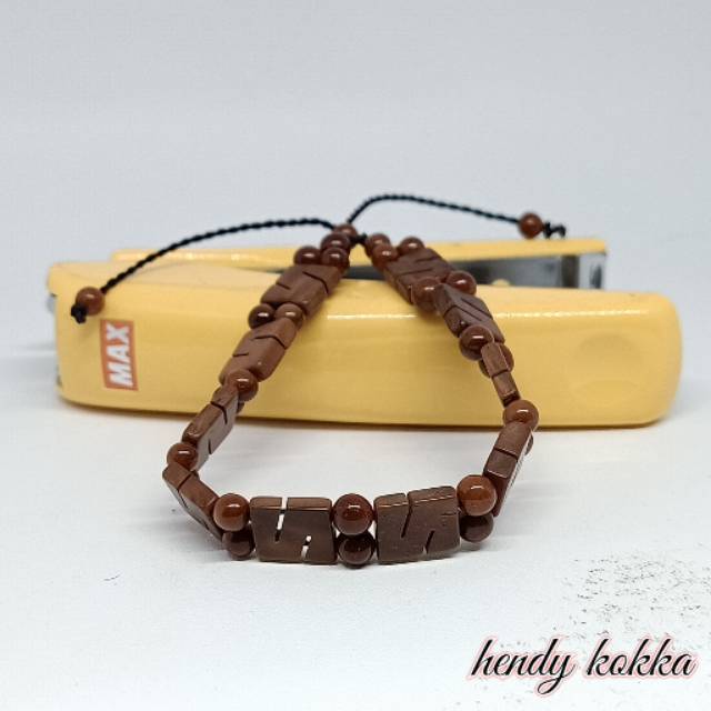 Gelang kokka kaukkah plat S coklat