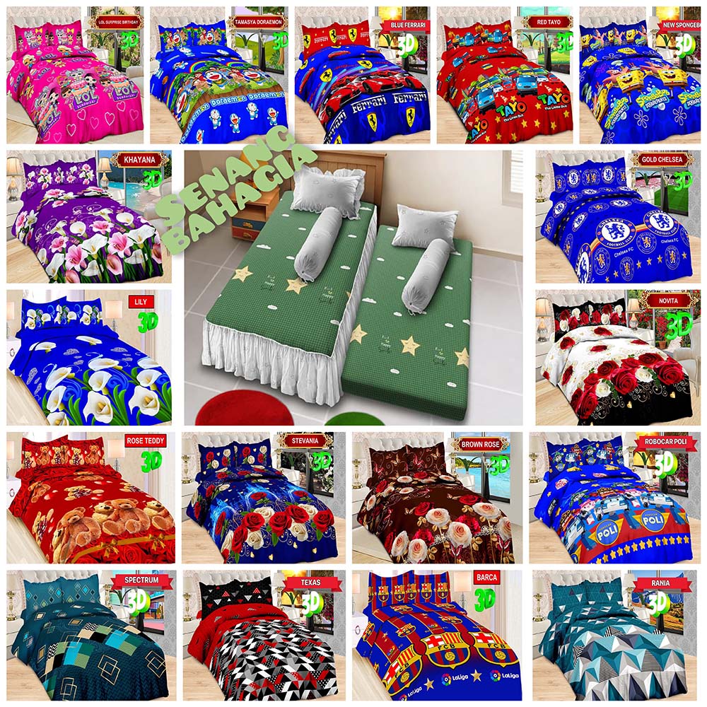 Sprei Bonita Sorong Single 120 x 200 cm Best Seller Terbaru Promo - Desain
